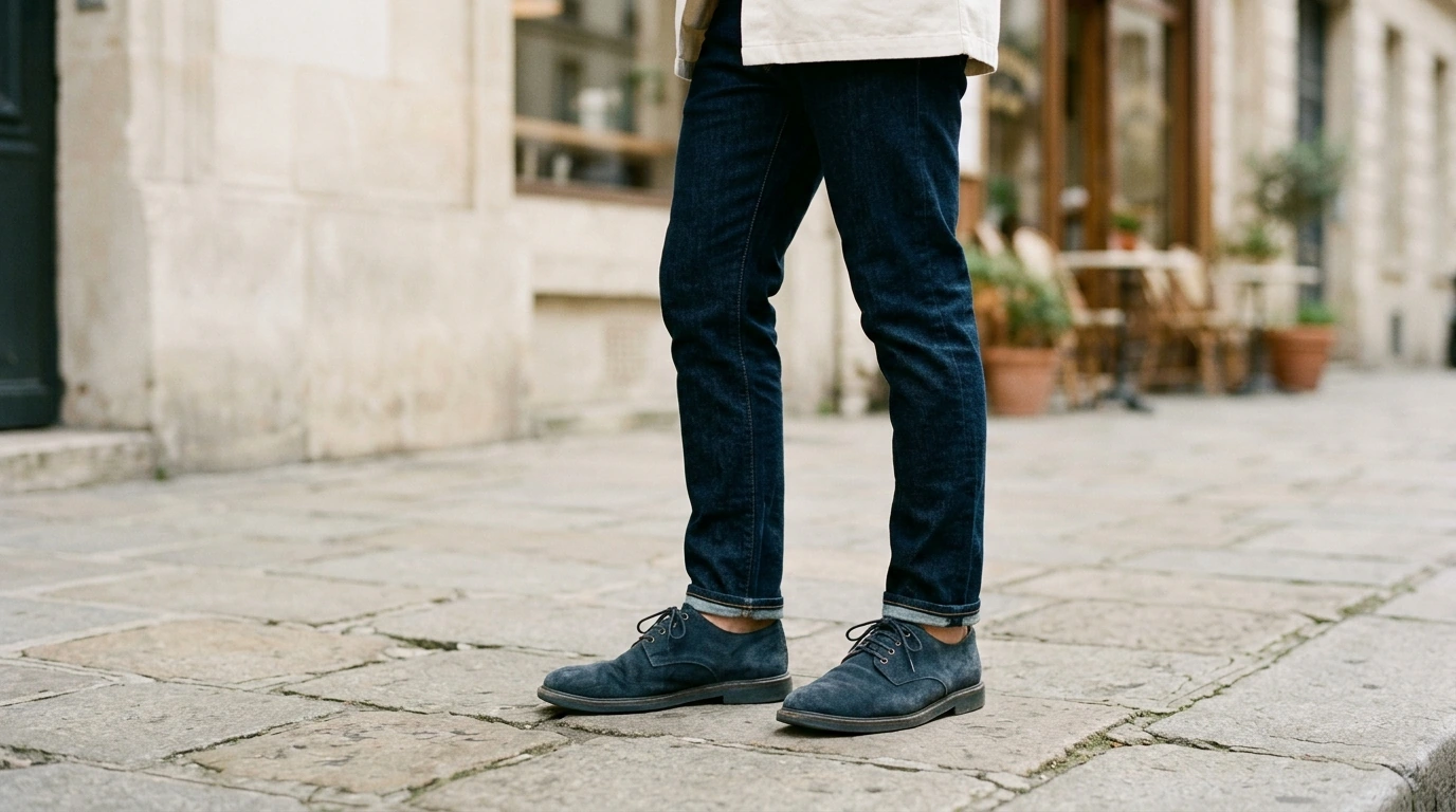 How to Style Clarks Men’s Blue Suede Lace-Up Shoes