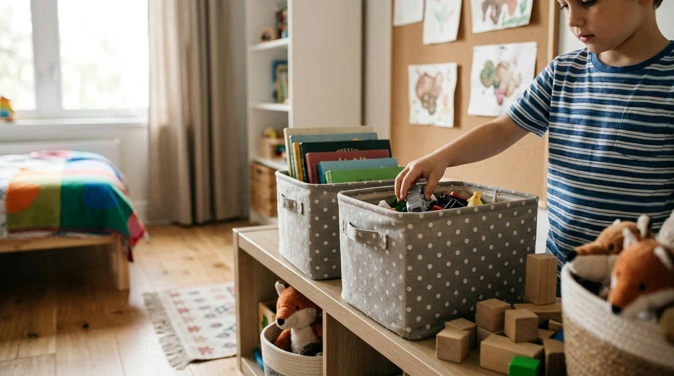 Declutter Your Child’s Bedroom: Zones, Bins & Reset